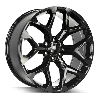 Popular Design 20 Wheel F7359 Reproduction 22 24 26 Inch Wheel Rims For Chevy Silverado 6x139.7 Snowflake Rims Gloss Black Reproduction Rims