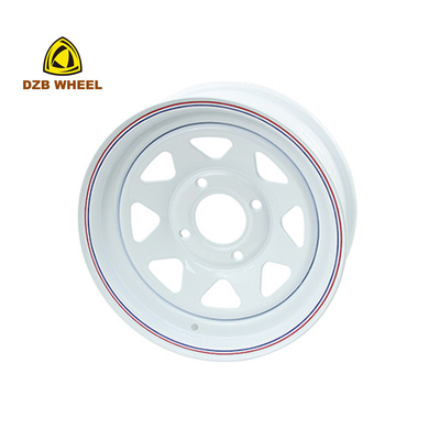 China Steel Silver Steel Wheels Rims 14 Wheels Trailer Tires Steel Car Wheel Powder Coated Surface Treatment